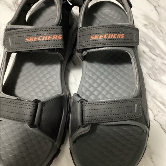 Skechers Gray and Black Open-Toe Sandals - Picture 1 of 3
